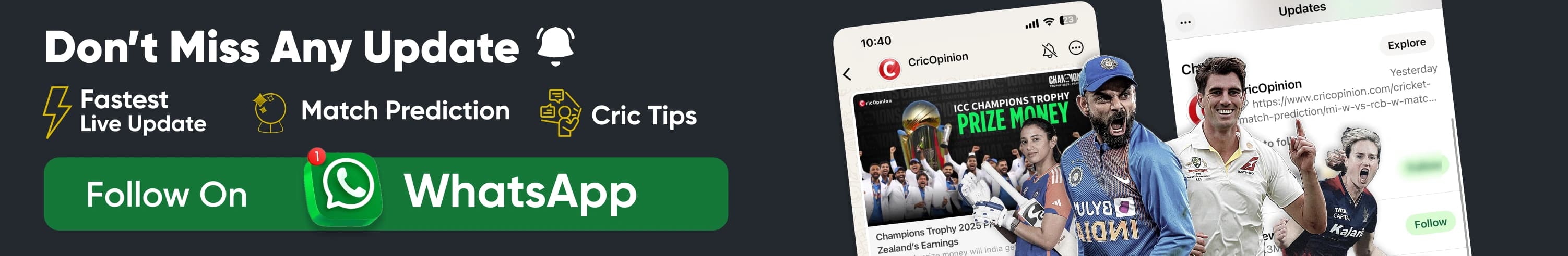 Cricopinion Whatsapp Channel