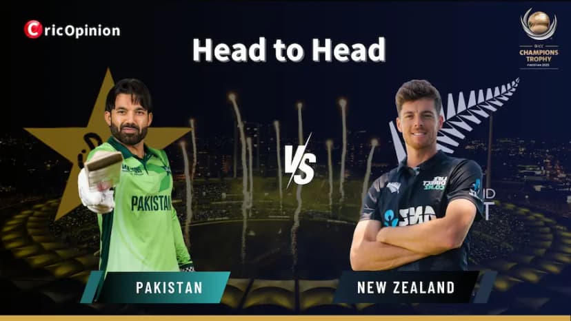 Champions Trophy 2025: PAK vs NZ Head to Head, Player Stats and Ground Pitch Report