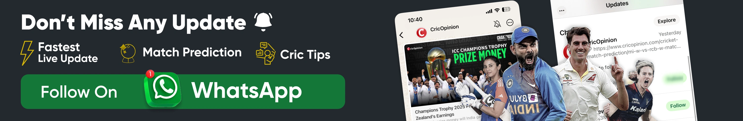 Cricopinion Whatsapp Channel